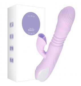MIZZZEE - Dual-Vibrator Smart Thrusting With Heating Massager (Chargeable - Purple)